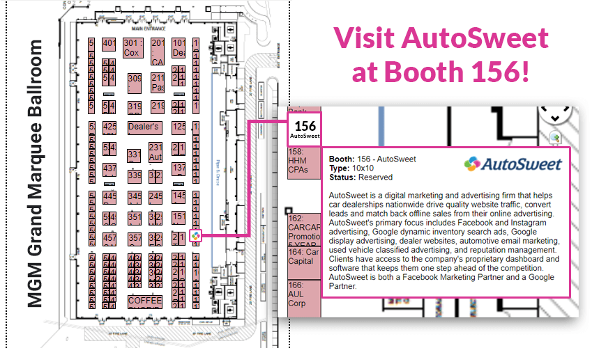 AutoSweet at NIADA 2022 Map LasVegas